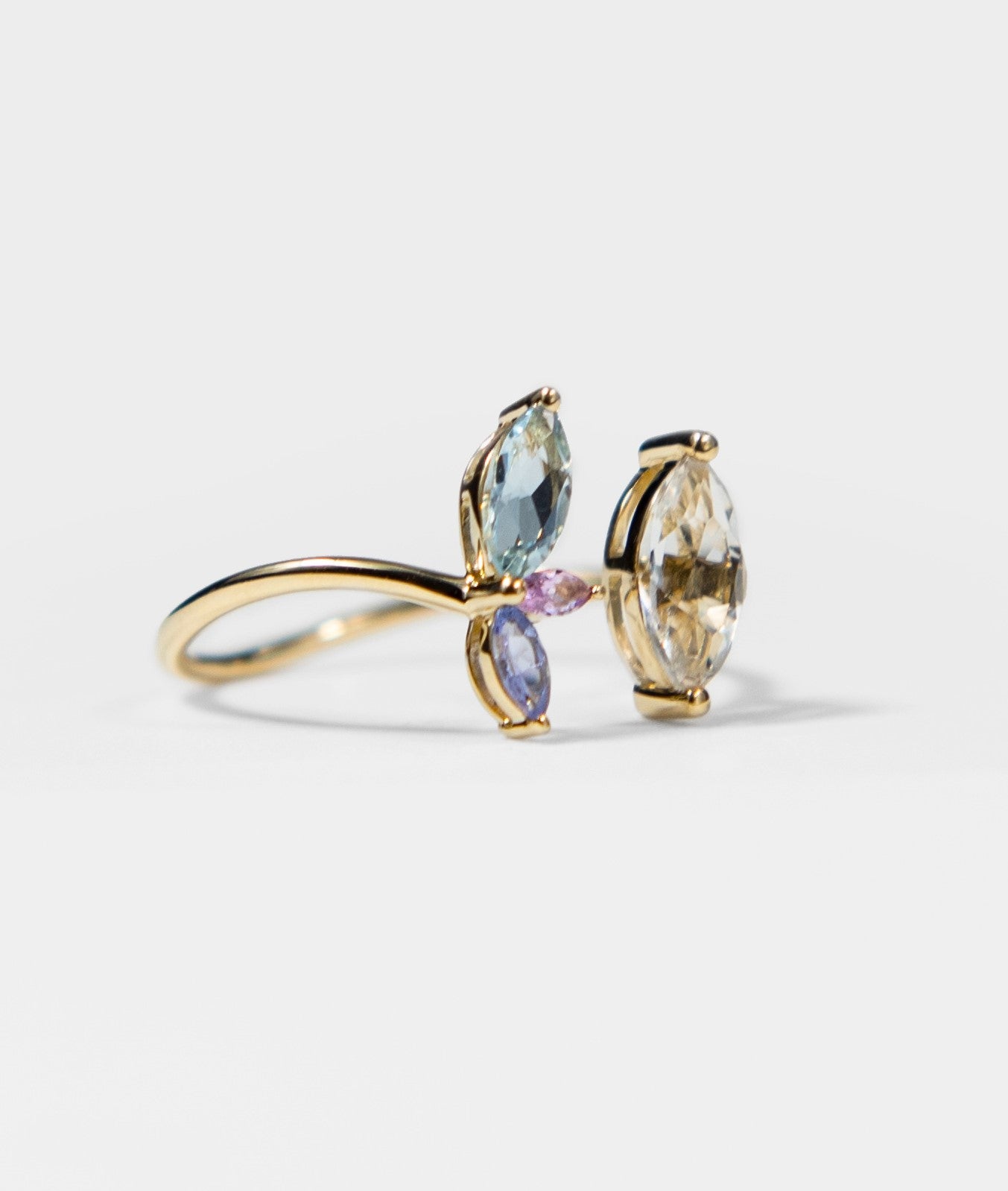Topaz Tanzanite and Sapphire Ring
